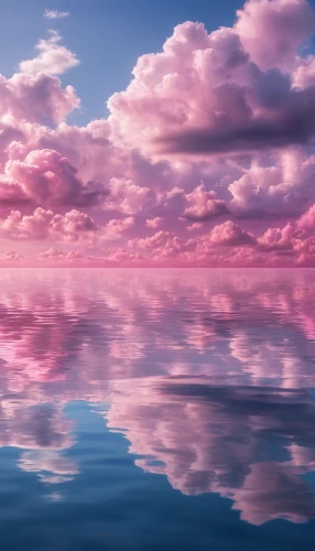 pink dawn,reflection in water,reflection of the surface of the water,calm water,reflections in water,cotton candy,water reflection,calm waters,rose pink colors,pink beach,cloudscape,mirror water,beautiful lake,salar de uyuni,water mirror,sky clouds,tranquility,reflection,pink-purple,reflections,Photography,General,Natural