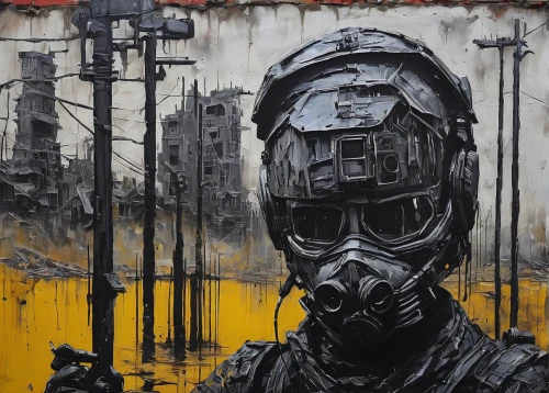respirator,post apocalyptic,respirators,wasteland,district 9,pollution mask,post-apocalyptic landscape,the pollution,pollution,gas mask,contaminated,fallout,erbore,corrosive,apocalyptic,corroded,chemical plant,post-apocalypse,chernobyl,radioactivity,Conceptual Art,Graffiti Art,Graffiti Art 02