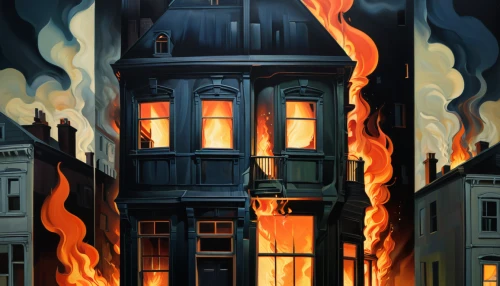 burning house,city in flames,fire escape,house fire,fire ladder,the conflagration,the house is on fire,fire background,fire disaster,conflagration,burned out,burned down,burn down,fire damage,kitchen fire,wildfire,fires,fireplaces,apartment house,arson,Art,Artistic Painting,Artistic Painting 34