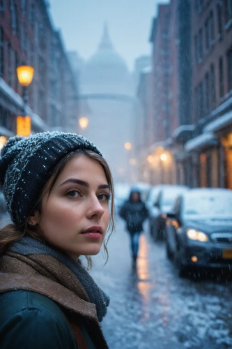 city ​​portrait,snow scene,winter background,girl walking away,snowfall,venezia,girl in a historic way,the snow queen,in the snow,portrait photographers,winters,the snow falls,background bokeh,snowstorm,girl and car,the girl at the station,snowy,woman walking,the girl's face,mystical portrait of a girl,Photography,General,Natural