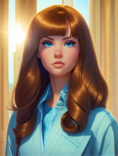 digital painting,fantasy portrait,sci fiction illustration,vector girl,girl portrait,world digital painting,cg artwork,custom portrait,portrait background,digital illustration,retro girl,bouffant,portrait of a girl,pompadour,the long-hair cutter,digital art,illustrator,mary-gold,rosa ' amber cover,transistor,Common,Common,Cartoon