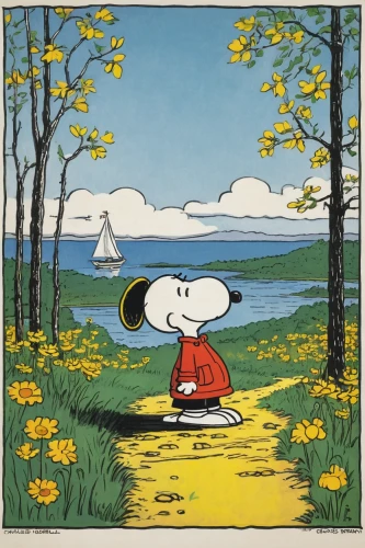 snoopy,peanuts,springtime,beginning of spring,in the fall,springtime background,signs of spring,dizzy,cool woodblock images,idyll,cover,mindfulness,spring,in the spring,idyllic,roy lichtenstein,fall landscape,autumn walk,spring morning,november day,Illustration,Children,Children 05