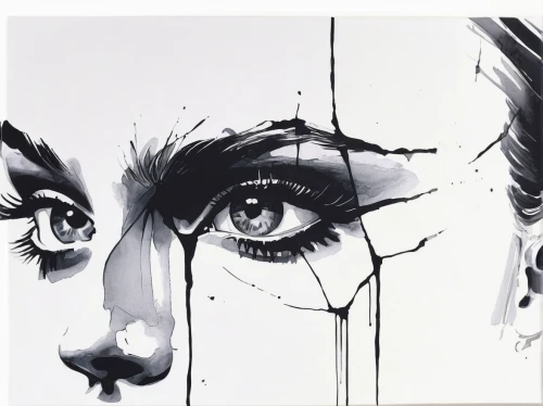 charcoal drawing,ink painting,women's eyes,charcoal,glass painting,pencil drawings,charcoal pencil,oil painting on canvas,art painting,graffiti art,regard,street artist,pencil art,stencil,woman's face,visual art,art paint,drips,wall art,streetart,Art,Artistic Painting,Artistic Painting 24