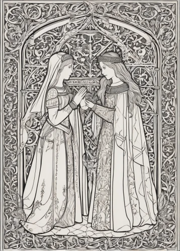 the annunciation,engraving,candlemas,vestment,parchment,clergy,woodcut,benedictine,middle ages,hand-drawn illustration,detail,monks,candlestick for three candles,the angel with the veronica veil,the middle ages,the order of cistercians,dance of death,garment,pietà,book illustration,Illustration,Realistic Fantasy,Realistic Fantasy 42