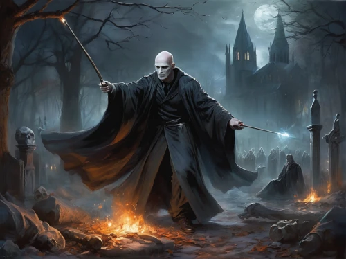 grimm reaper,dance of death,grim reaper,the abbot of olib,death god,angel of death,flickering flame,danse macabre,benedictine,pall-bearer,vader,monks,darth wader,prejmer,undead warlock,hooded man,dracula,haunted cathedral,count,senate,Conceptual Art,Oil color,Oil Color 03