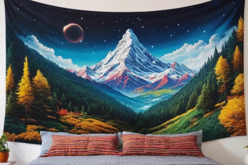 duvet cover,sleeping room,boy's room picture,tapestry,children's bedroom,kids room,bedding,wall decor,mountain scene,nursery decoration,wall decoration,guest room,great room,baby room,bed linen,wall art,guestroom,modern decor,quilt,children's room,Photography,Documentary Photography,Documentary Photography 10