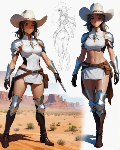 desert fox,cowgirl,desert background,cowgirls,kayenta,gunfighter,desert flower,desert rose,lady medic,concept art,cowboy bone,ranger,wild west,female warrior,guards of the canyon,combat medic,desert racing,sossusvlei,swordswoman,drover,Unique,Design,Character Design