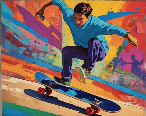 skater,skateboarder,artistic roller skating,skate board,skateboard,skateboarding,skaters,skate,skateboard deck,skating,inline skating,sand board,skateboarding equipment,centerboard,clap skate,kickflip,longboard,halfpipe,skate park,freeride,Conceptual Art,Oil color,Oil Color 25