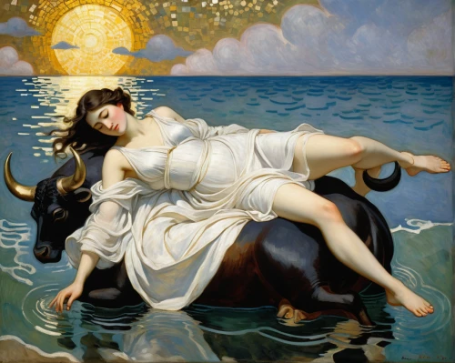 the sea maid,rusalka,girl with a dolphin,narcissus,siren,constellation swan,idyll,water nymph,capricorn mother and child,narcissus of the poets,venus,la nascita di venere,neptune,orsay,aphrodite,girl on the boat,summer floatation,the sleeping rose,girl on the river,psyche,Art,Artistic Painting,Artistic Painting 04