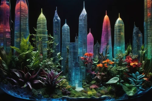 terrarium,aquarium decor,fantasy city,dubai garden glow,futuristic landscape,aquarium,waterglobe,fish tank,aquariums,aquarium lighting,underwater landscape,reef tank,city cities,3d fantasy,colorful glass,alien world,fantasy world,acquarium,valerian,glass painting,Photography,Artistic Photography,Artistic Photography 02