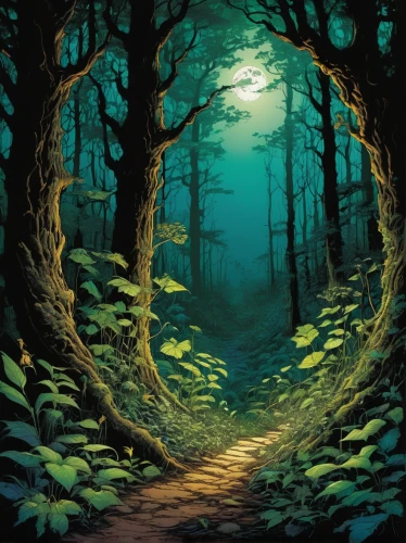 forest path,forest road,enchanted forest,hollow way,haunted forest,forest of dreams,forest landscape,elven forest,hiking path,forest background,the mystical path,forest,fairytale forest,the forest,forest glade,fairy forest,green forest,forest dark,black forest,wooden path,Illustration,American Style,American Style 02