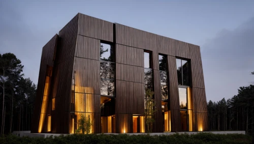 corten steel,timber house,cube house,cubic house,wooden facade,forest chapel,modern architecture,metal cladding,glass facade,house in the forest,archidaily,mirror house,wooden house,wood structure,wooden church,eco hotel,dunes house,cube stilt houses,wooden construction,modern house,Architecture,Villa Residence,Modern,Creative Innovation