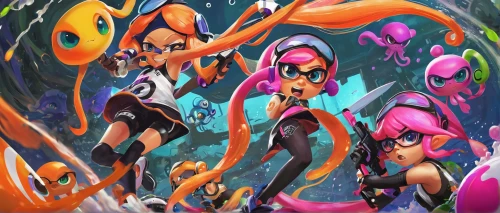squids,squid game,squid game card,squid,cephalopods,acerola family,squid rings,a3 poster,tentacles,cg artwork,spray,rainmaker,april fools day background,marina,spray mist,calamari,huddle,tide,cephalopod,splash,Conceptual Art,Daily,Daily 03