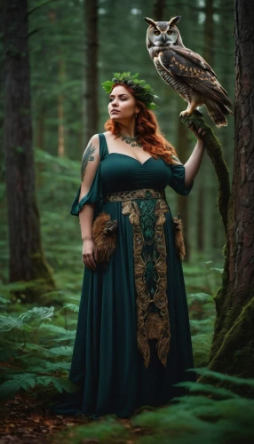 owl nature,fantasy picture,shamanism,faery,faerie,large owl,photomanipulation,celtic queen,druid,woodland animals,sorceress,shamanic,forest animal,owl-real,forest animals,fantasy portrait,fae,conceptual photography,fantasy art,photo manipulation,Photography,General,Fantasy