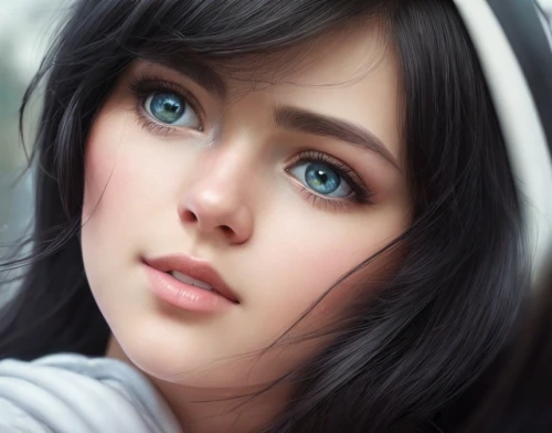 heterochromia,girl portrait,blue eyes,women's eyes,blue eye,fantasy portrait,romantic portrait,digital painting,world digital painting,mystical portrait of a girl,realdoll,the blue eye,girl drawing,baby blue eyes,ojos azules,eyes,woman portrait,beautiful young woman,beautiful face,romantic look,Common,Common,Cartoon