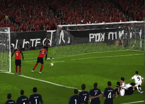 fifa 2018,shot on goal,uefa,png 1-2,penalty,score a goal,goal pursuit,pc game,sports game,goalkeeper,soccer-specific stadium,soccer kick,wireframe graphics,corner ball,soccer field,scoring,pitch,graphics,ea,red milan,Illustration,Paper based,Paper Based 02