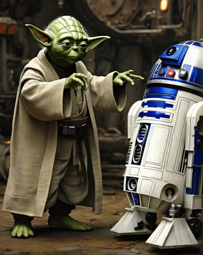 droids,r2d2,droid,starwars,rots,an argument over toys,confrontation,r2-d2,star wars,force,negotiation,arguing,forbidden love,yoda,bb8-droid,accusing,wreck self,arm wrestling,fist bump,george lucas,Art,Classical Oil Painting,Classical Oil Painting 18