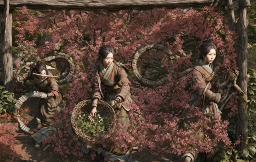 hanging elves,floral greeting,wreath of flowers,three flowers,guards of the canyon,garden statues,musketeers,mod ornaments,the three magi,trumpet creepers,the three graces,floral corner,flower booth,mulberry family,barberry family,horsetail family,flower banners,shuanghuan noble,flower garland,three wise men,Game Scene Design,Game Scene Design,Japanese Martial Arts