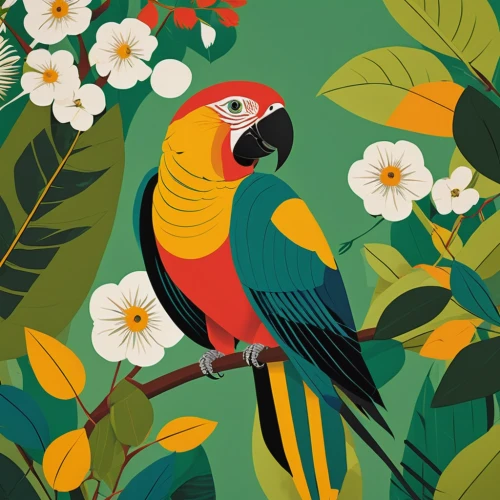 flower and bird illustration,sun conure,tropical bird climber,yellow throated toucan,yellow macaw,sun parakeet,toucans,toco toucan,keel billed toucan,conure,bird illustration,passerine parrots,sun conures,tropical bird,chestnut-billed toucan,toucan,guacamaya,tropical birds,keel-billed toucan,macaw,Illustration,Vector,Vector 13