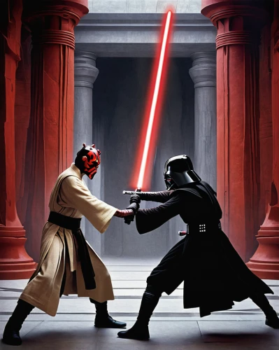 maul,cg artwork,darth maul,duel,confrontation,rots,force,darth vader,sword fighting,splitting maul,lightsaber,vader,jedi,dark side,skirmish,sw,historical battle,battle,starwars,conflict,Photography,Black and white photography,Black and White Photography 09