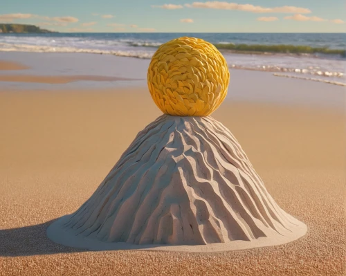 yellow sun hat,ordinary sun hat,womans seaside hat,yellow mushroom,a pineapple,house pineapple,sandcastle,sand castle,sand sculpture,yellow bell,pineapple top,ananas,egg net,sand seamless,mini pineapple,beach toy,b3d,beach defence,cinema 4d,haystack,Conceptual Art,Oil color,Oil Color 16