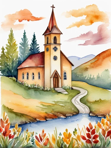 church painting,little church,watercolor background,wooden church,church faith,fredric church,watercolor,churches,fortified church,watercolor painting,watercolor paint,church bells,island church,church,fall landscape,wayside chapel,watercolor wine,spanish missions in california,watercolor shops,notre dame de sénanque,Illustration,Paper based,Paper Based 24