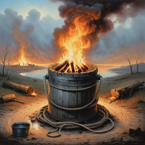 the conflagration,burning of waste,oil barrels,cauldron,conflagration,fire bowl,burned land,november fire,easter fire,dutch oven,fire artist,wood fire,burned firewood,fire ring,oil drum,burning earth,bonfire,firepit,burning torch,log fire,Conceptual Art,Fantasy,Fantasy 29