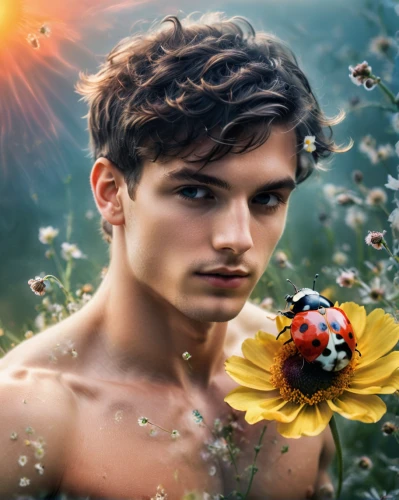 image manipulation,cupido (butterfly),pollinating,nature and man,photo manipulation,gardener,photoshop manipulation,pollinate,faery,pollinator,flower nectar,photomanipulation,wildflower,digital compositing,wild flowers,pollination,tagetes,the garden marigold,flowers png,fantasy portrait,Photography,Artistic Photography,Artistic Photography 07
