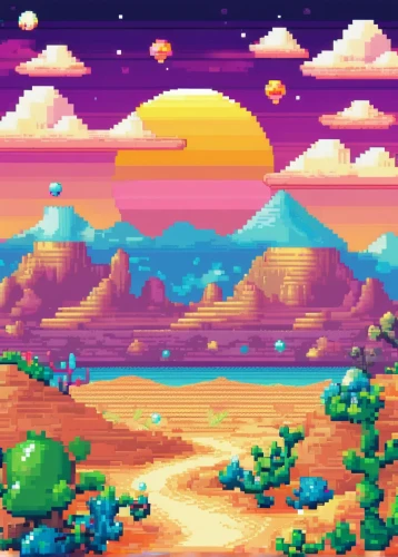 an island far away landscape,alien planet,beach landscape,mushroom landscape,futuristic landscape,beach scenery,mountain beach,alien world,desert landscape,pixel art,desert planet,mountain world,mushroom island,dune landscape,desert desert landscape,dune sea,mountain and sea,ocean paradise,desert,lagoon,Unique,Pixel,Pixel 02