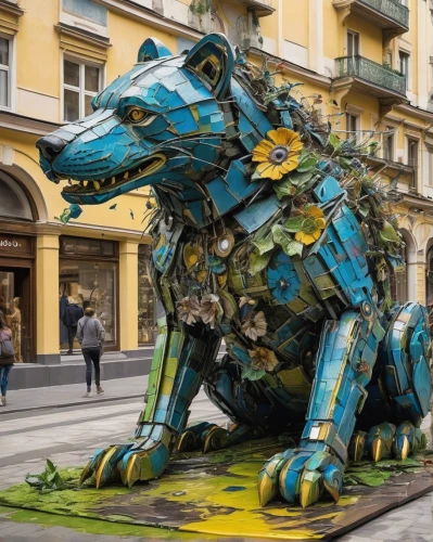 capitoline wolf,torino,public art,milan,milano,zagreb,alligator sculpture,krakow,stegosaurus,modena,eurohound,blue elephant,straw animal,scrap sculpture,vienna,rubber dinosaur,dinosaruio,polish greyhound,piazza navona,plastic arts,Conceptual Art,Graffiti Art,Graffiti Art 02