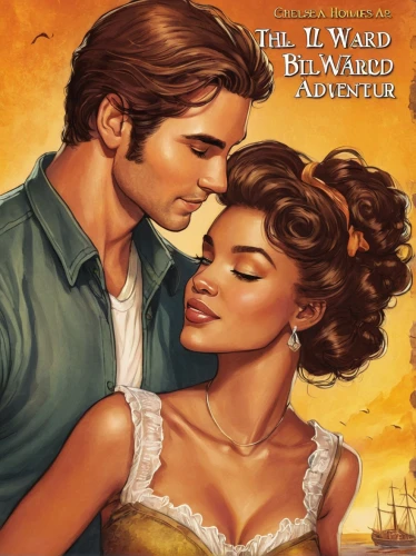 romance novel,rosa ' amber cover,gone with the wind,cover,cd cover,hushpuppy,flightless bird,book cover,way of the roses,windjammer,romantic portrait,amorous,throughout the game of love,mystery book cover,man and wife,tiana,loving couple sunrise,sailing ship,tangled,as a couple,Illustration,Retro,Retro 06