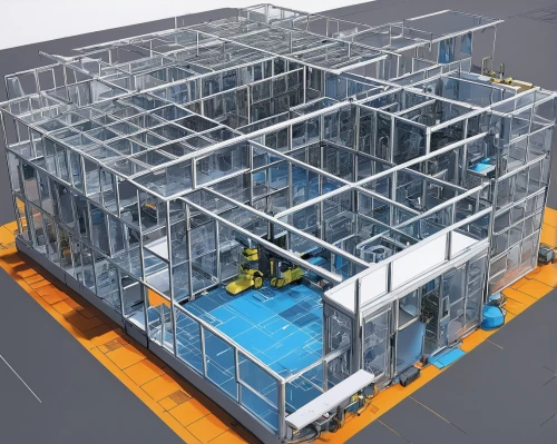 solar cell base,data center,sewage treatment plant,prefabricated buildings,3d rendering,cargo containers,animal containment facility,steel scaffolding,shipping container,multi storey car park,construction site,floating production storage and offloading,cubic house,formwork,structural engineer,dog crate,glass facade,cooling tower,construction set,glass building,Conceptual Art,Fantasy,Fantasy 08
