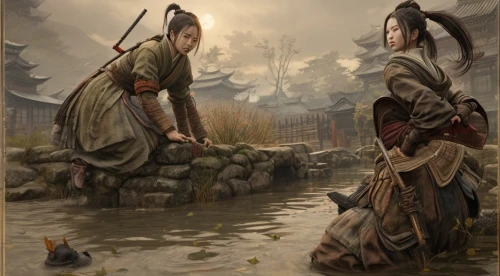 yi sun sin,goki,chinese art,monks,oriental painting,samurai,hunting scene,hwachae,shuanghuan noble,nomads,japanese art,shamanism,xing yi quan,game illustration,bow and arrows,pilgrims,mulan,geisha,traditional bow,tsukemono,Game Scene Design,Game Scene Design,Japanese Martial Arts