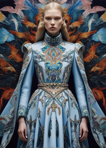 suit of the snow maiden,baroque angel,tilda,imperial coat,valerian,fairy peacock,blue peacock,mazarine blue,blue enchantress,ice queen,baroque,the snow queen,tisci,cinderella,amano,peacock,archangel,priestess,vogue,fairy queen,Photography,Fashion Photography,Fashion Photography 05