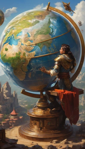 terrestrial globe,globe,fantasy world,copernican world system,yard globe,the globe,globetrotter,world digital painting,globes,armillary sphere,world wonder,world map,orrery,harmonia macrocosmica,planisphere,new world,map of the world,world's map,continents,map world,Conceptual Art,Fantasy,Fantasy 15