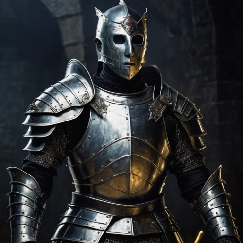 knight armor,iron mask hero,castleguard,crusader,knight,knight festival,armored,armour,wall,heavy armour,medieval,paladin,cullen skink,equestrian helmet,armor,templar,centurion,armored animal,cuirass,male mask killer,Illustration,Realistic Fantasy,Realistic Fantasy 33