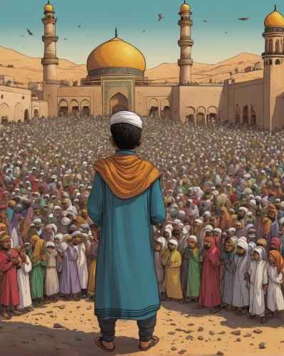 rem in arabian nights,mosques,ramadan background,eid-al-adha,muslim background,orientalism,ibn tulun,islamic lamps,islam,pilgrims,ramadan,sunnis,muslims,to mosque,crowds,islamic,holy land,kul-sharif,place of pilgrimage,eid,Illustration,Paper based,Paper Based 26