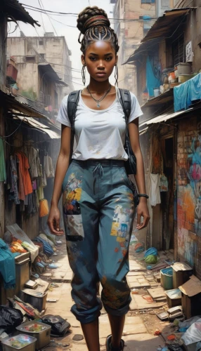 world digital painting,girl in a historic way,slum,digital painting,benin,girl with cloth,nigeria,oil painting on canvas,girl child,slums,child girl,children of war,ghana,mali,young girl,nairobi,cameroon,sci fiction illustration,girl walking away,kids illustration,Conceptual Art,Oil color,Oil Color 01