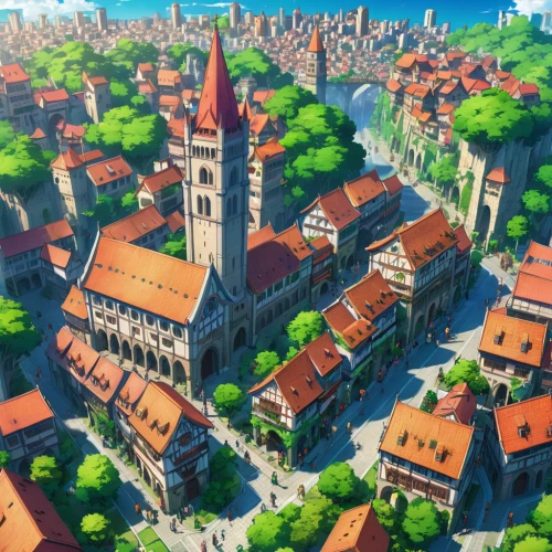 medieval town,town square,medieval market,freiburg,the old town,escher village,market square,market place,city square,marketplace,skyscraper town,new castle,city of münster,old city,old town,knight village,town hall square,colmar city,muenster,ulm,Illustration,Japanese style,Japanese Style 03