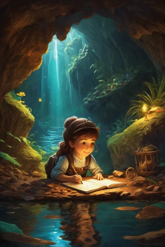 little girl reading,girl studying,child with a book,mermaid background,game illustration,bookworm,wishing well,underwater background,cave girl,kids illustration,woman at the well,world digital painting,sci fiction illustration,children's background,underwater oasis,monkey island,fantasy picture,exploration of the sea,magical adventure,children studying,Art,Classical Oil Painting,Classical Oil Painting 04