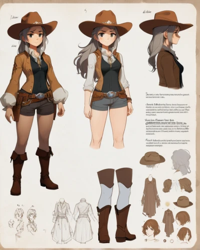 cowgirl,countrygirl,prairie rose,brown hat,park ranger,gamekeeper,the hat-female,country dress,rustic potato,chestnut sparrow,farm set,cowboy beans,farm pack,cowgirls,ephedra,cowboy hat,buckskin,cowboy boots,begonia,stetson,Unique,Design,Character Design