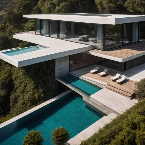 luxury property,modern architecture,modern house,dunes house,pool house,luxury home,luxury real estate,modern style,holiday villa,beautiful home,roof landscape,private house,crib,house by the water,futuristic architecture,jewelry（architecture）,mansion,architecture,corten steel,infinity swimming pool,Photography,General,Fantasy