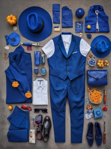 blue-collar worker,royal blue,blue pushcart,bluejacket,blueprint,blue-collar,nautical colors,chef's uniform,summer flat lay,wedding suit,color combinations,camping gear,cobalt blue,hauhechel blue,hiking equipment,blueprints,color blue,dressing up,flat lay,men's suit,Unique,Design,Knolling