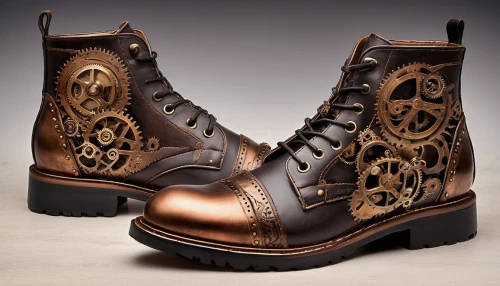 steampunk,leather hiking boots,steel-toe boot,motorcycle boot,steel-toed boots,women's boots,durango boot,steampunk gears,work boots,hiking boot,brown leather shoes,walking boots,trample boot,mountain boots,men shoes,hiking boots,mens shoes,milbert s tortoiseshell,boot,bicycle shoe,Illustration,Realistic Fantasy,Realistic Fantasy 13