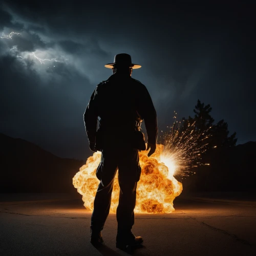 man holding gun and light,cowboy action shooting,fire background,fire eater,explosions,fireball,fire artist,gunfighter,fire-eater,fire fighter,fire master,the conflagration,burnout fire,digital compositing,blow torch,pyrotechnic,cowboy silhouettes,explode,cowboy mounted shooting,pyrotechnics,Photography,Documentary Photography,Documentary Photography 17