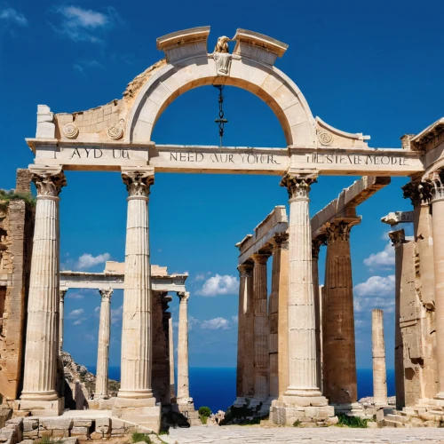 greek temple,ancient greek temple,temple of poseidon,kourion,acropolis,doric columns,triumphal arch,ancient roman architecture,temple of diana,celsus library,ephesus,roman temple,hellas,temple of hercules,amman citadel,classical antiquity,house with caryatids,2nd century,hellenic,roman columns,Conceptual Art,Fantasy,Fantasy 23