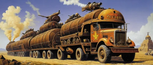road train,merchant train,delivery trucks,heavy transport,autotransport,freight transport,tank truck,transportation,camel train,stagecoach,transport,long cargo truck,pipeline transport,fleet and transportation,rail transport,truck stop,transportation system,tractor trailer,circus wagons,large trucks,Conceptual Art,Daily,Daily 33