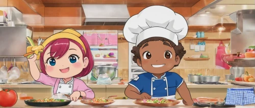 cooking show,star kitchen,cooks,chefs,chef hats,anime cartoon,azuki bean,chef,chef hat,teppanyaki,food and cooking,cooking,kawaii foods,red cooking,sauce pan,hiyayakko,cooking utensils,chefs kitchen,cookery,cooking chocolate,Illustration,Japanese style,Japanese Style 01