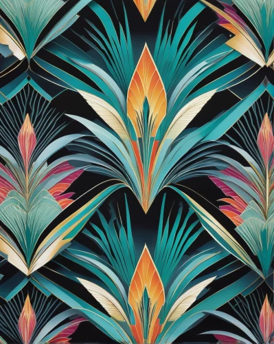 tropical floral background,tropical leaf pattern,art deco background,background pattern,kimono fabric,seamless pattern,palm branches,palm leaves,pineapple pattern,palm lily,floral digital background,botanical print,tropical leaf,fabric design,tropical digital paper,retro pattern,palm lilies,tulip background,floral background,tropical bloom,Conceptual Art,Sci-Fi,Sci-Fi 18