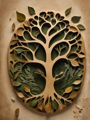 tree of life,gold foil tree of life,celtic tree,fig leaf,argan tree,walnut leaf,bodhi tree,flourishing tree,growth icon,heart and flourishes,cardstock tree,olive branch,wood carving,tree heart,leaves case,the branches of the tree,oak leaves,oak leaf,sacred fig,wood art,Illustration,Realistic Fantasy,Realistic Fantasy 40